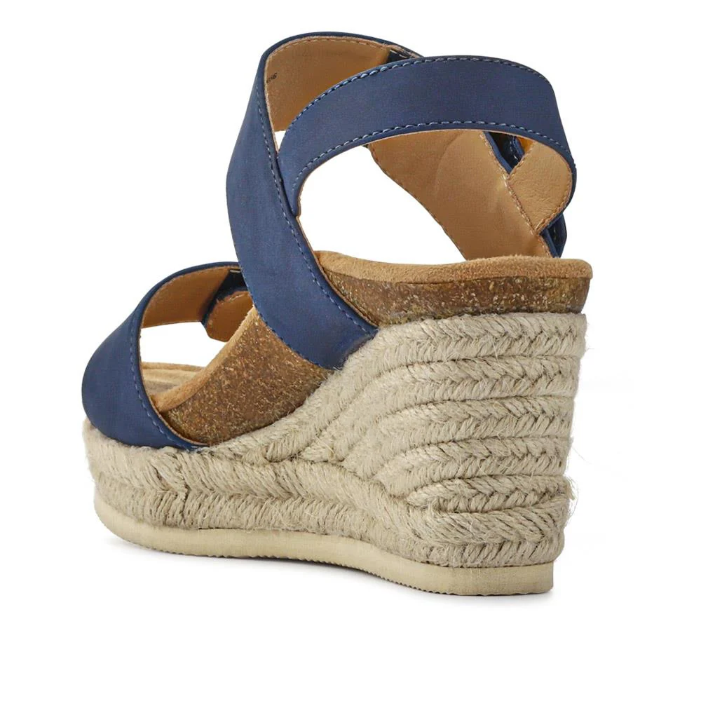Wedge-Heeled Espadrilles - BELWBINS41056 / 327 236 - Navy - Image 3