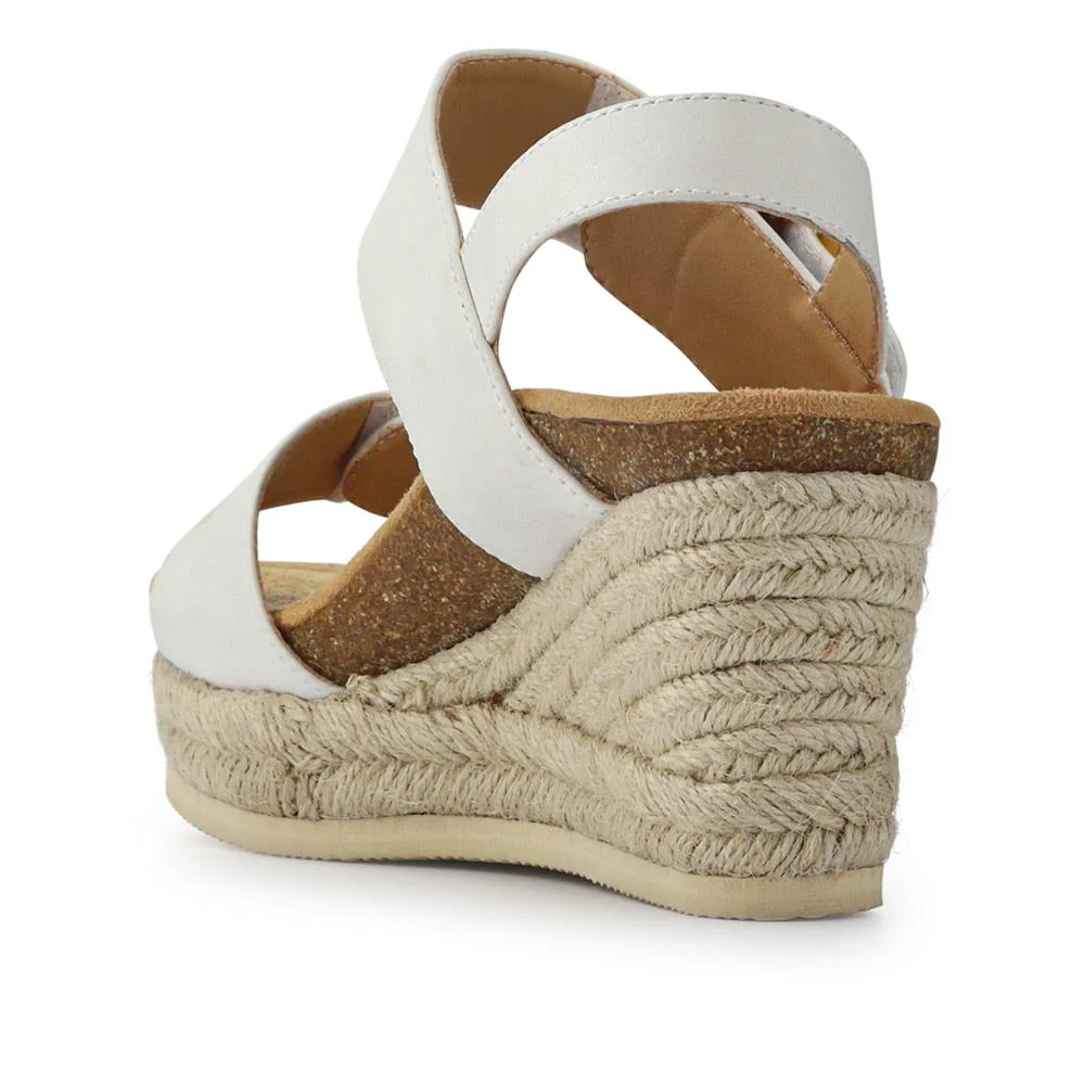Wedge-Heeled Espadrilles - BELWBINS41056 / 327 236 - White - Image 4