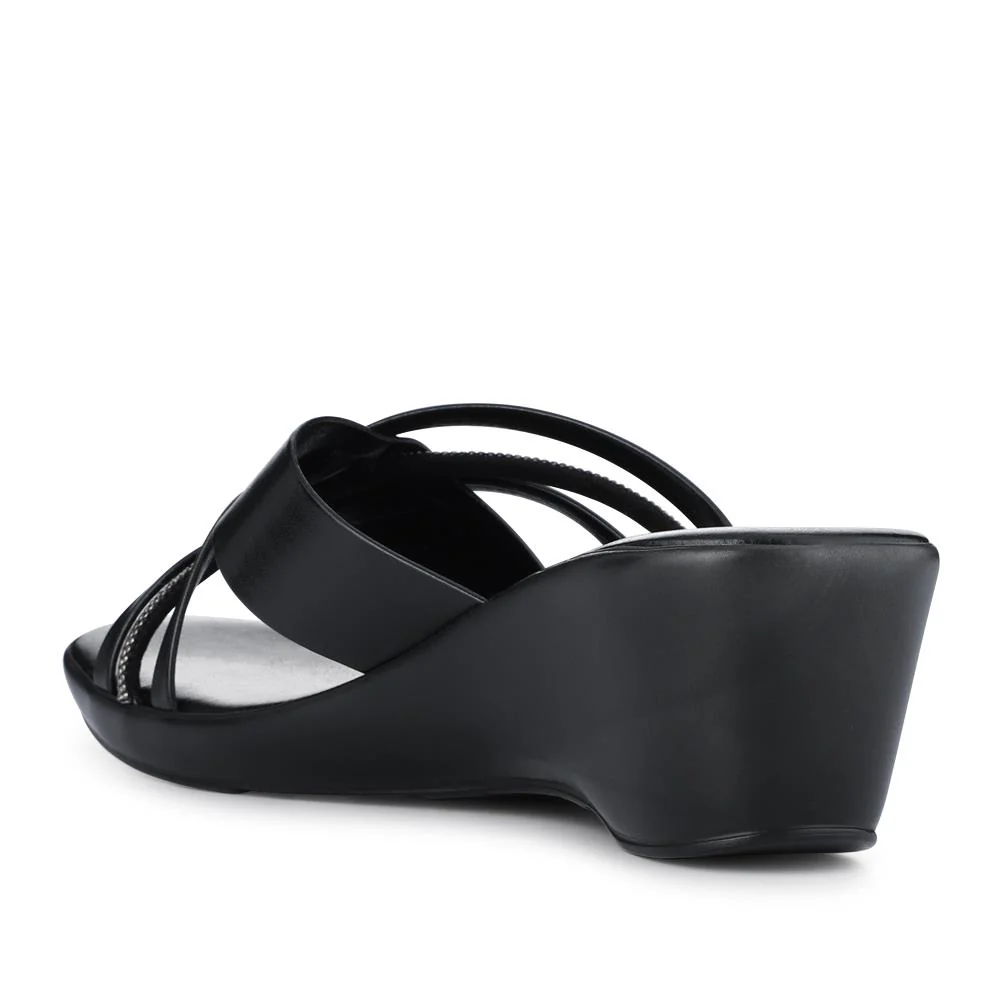 Wedge-Heeled Mules - NUOV41002 / 327 461 - Black - Image 3