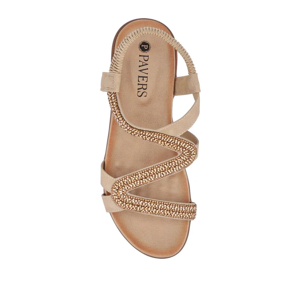 Wedge-Heeled Slingback Sandals - BAIZH41041 / 327 423 - Beige - Image 4