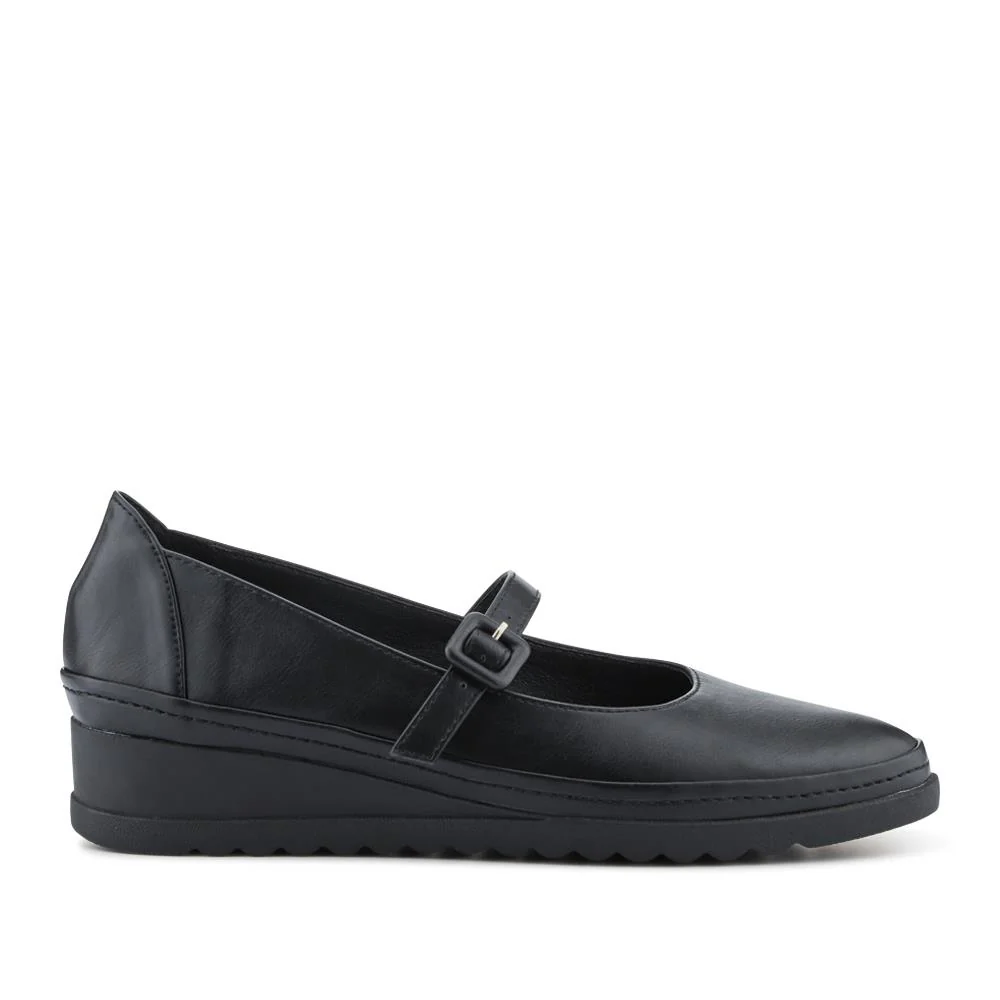 Wedge-Heeled Smart Mary Janes - TELOO42000 / 327 922 - Black - Image 2