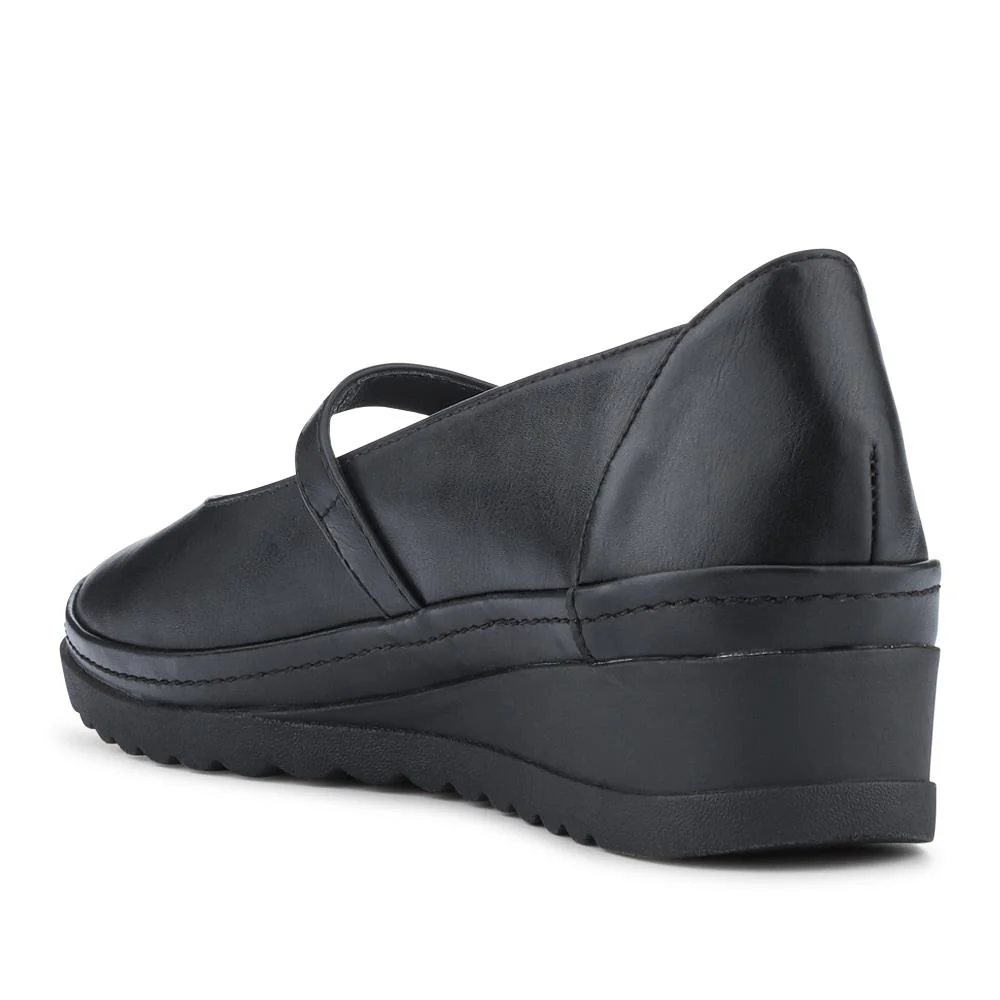 Wedge-Heeled Smart Mary Janes - TELOO42000 / 327 922 - Black - Image 3
