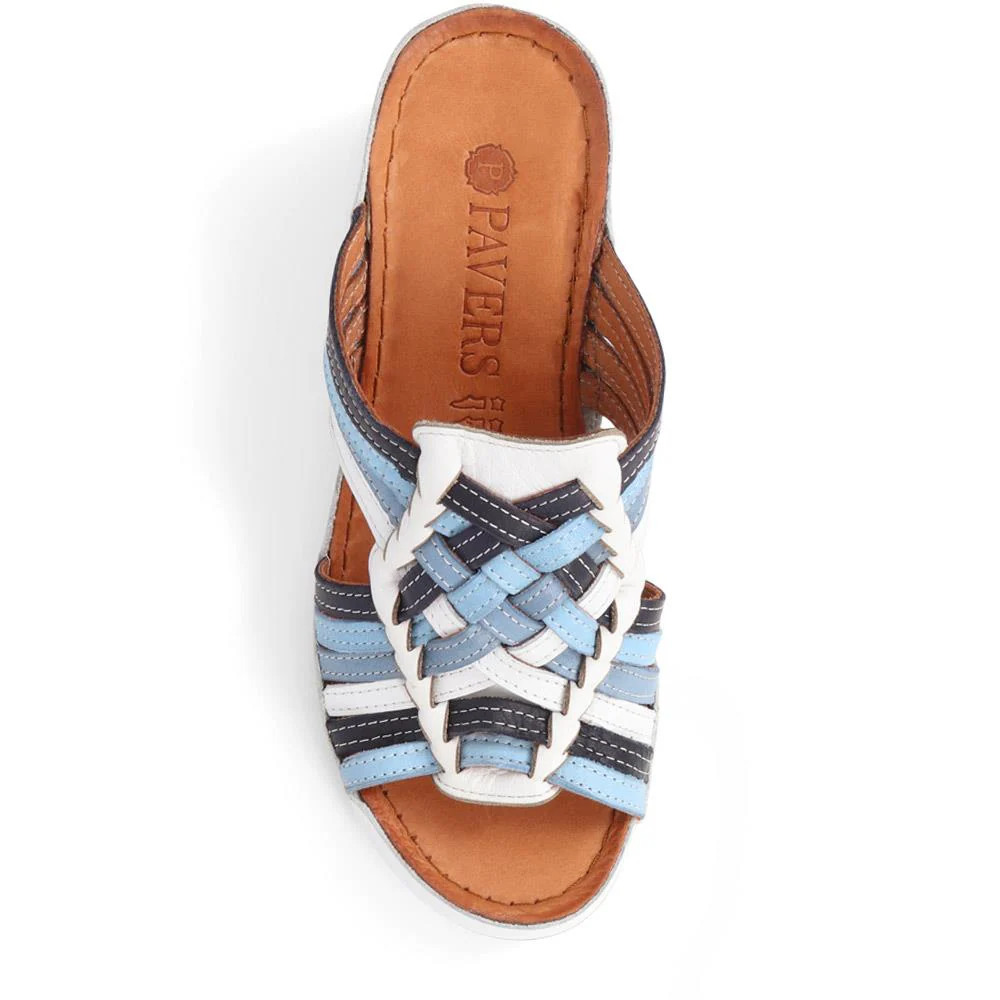 Wedge Mule Sandals - KARY39021 / 325 503 - Blue Multi - Image 5