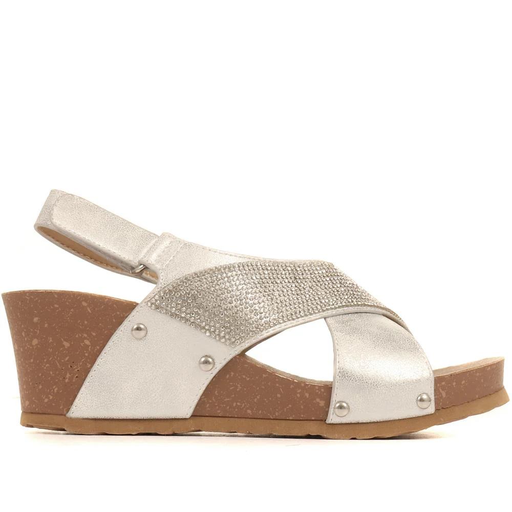 Wedge Sandals - BELBAIZH29028 / 315 399 - Silver - Image 2