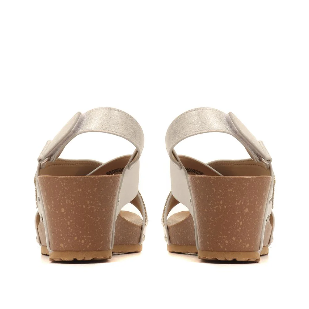 Wedge Sandals - BELBAIZH29028 / 315 399 - Silver - Image 3