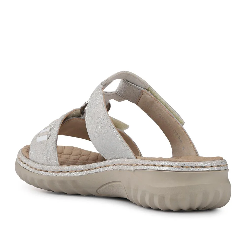 Wedge Touch-Fasten Sandals - RKR41549 / 327 295 - Silver - Image 3