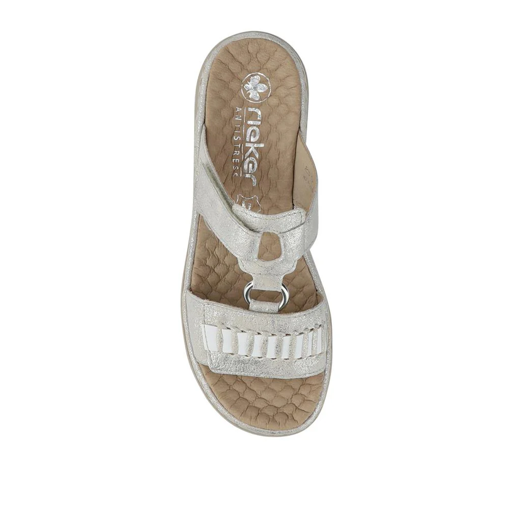 Wedge Touch-Fasten Sandals - RKR41549 / 327 295 - Silver - Image 4