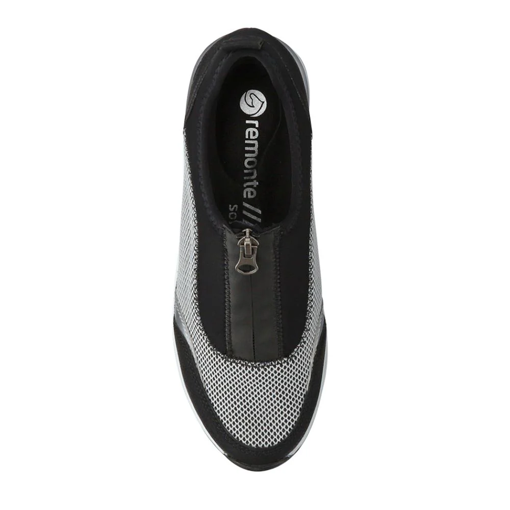 Wedged Slip-On Trainers - DRS40500 / 325 665 - Black-White - Image 5