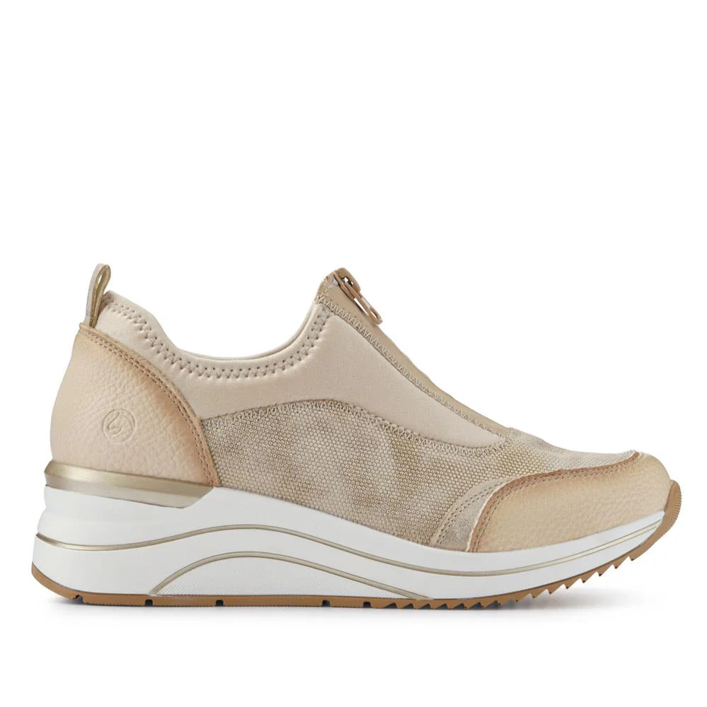 Wedged Slip-On Trainers - DRS40500 / 325 665 - Cream - Image 2
