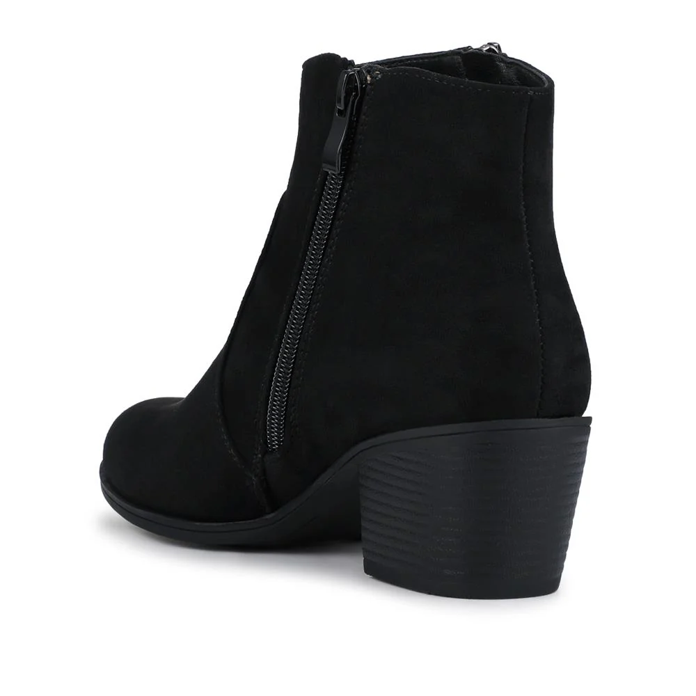Western-Heeled Ankle Boots - SANYI40001 / 325 935 - Black - Image 3