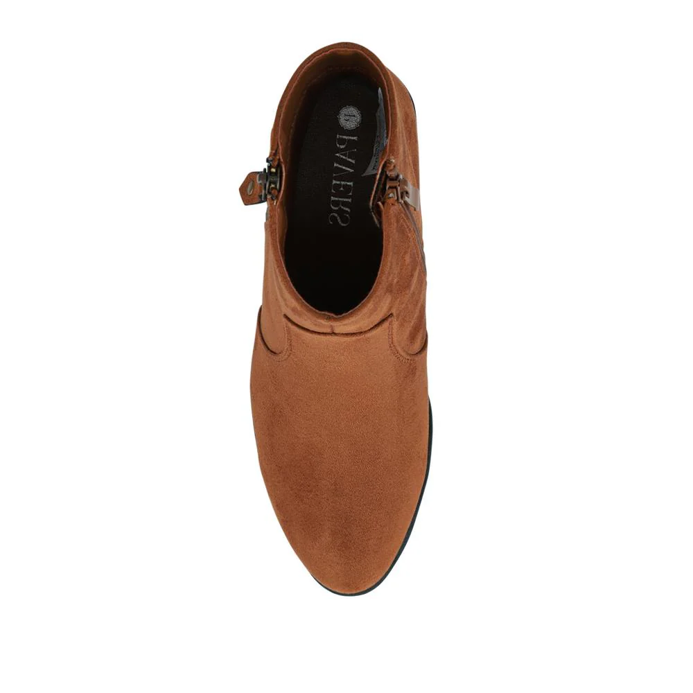 Western-Heeled Ankle Boots - SANYI40001 / 325 935 - Tan - Image 5