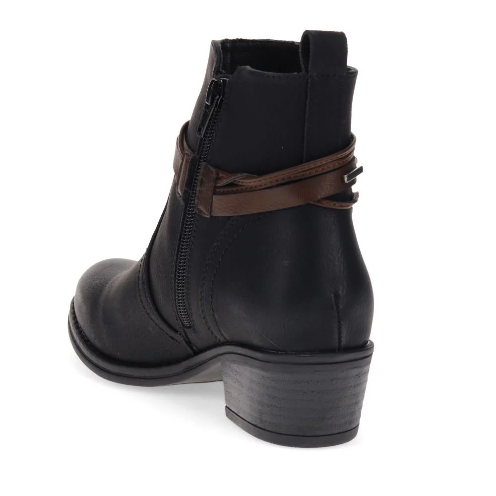 Western-Heeled Ankle Boots - TELOO40009 / 326 233 - Black - Image 3