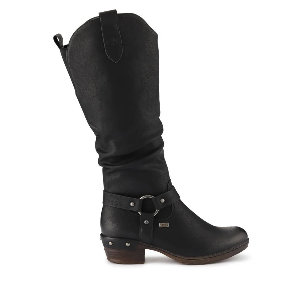 Western-Heeled Long Boots - RKR40525 / 326 087 - Black - Image 2