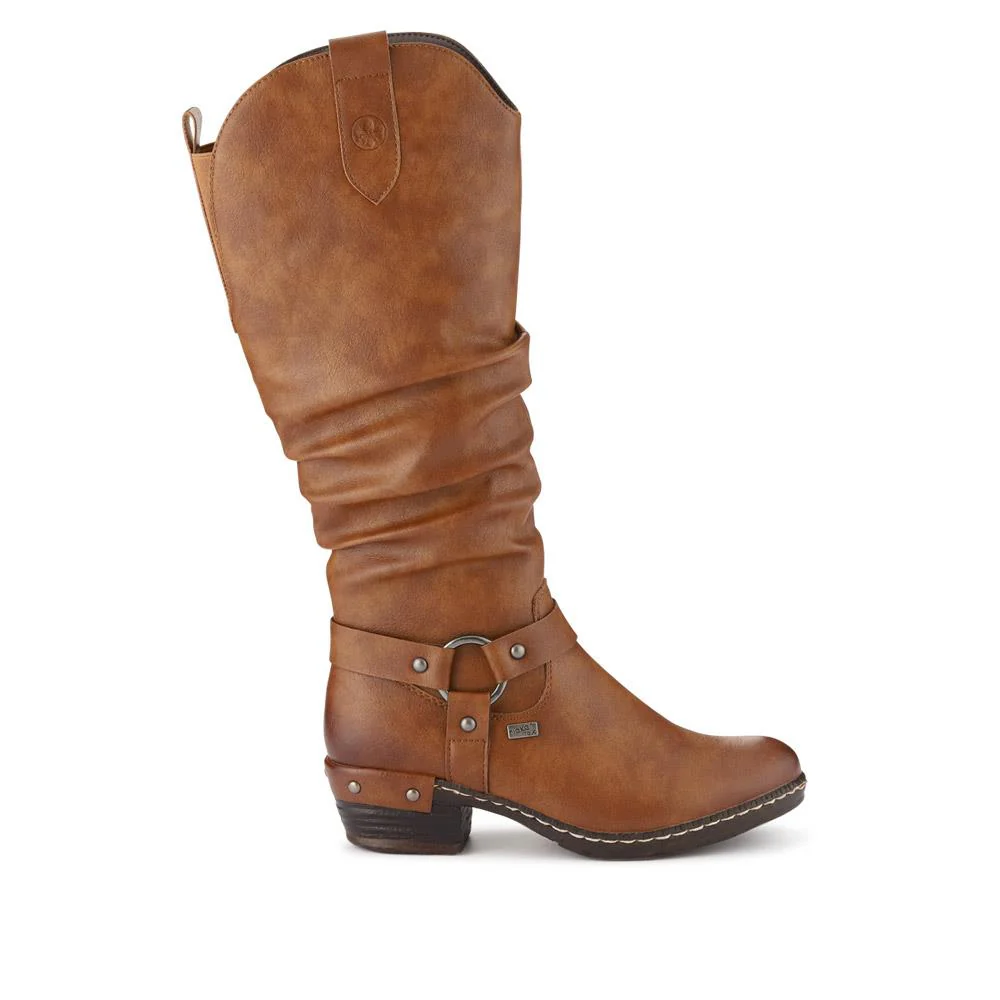 Western-Heeled Long Boots - RKR40525 / 326 087 - Tan - Image 2
