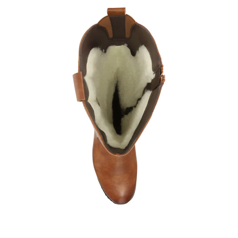 Western-Heeled Long Boots - RKR40525 / 326 087 - Tan - Image 4