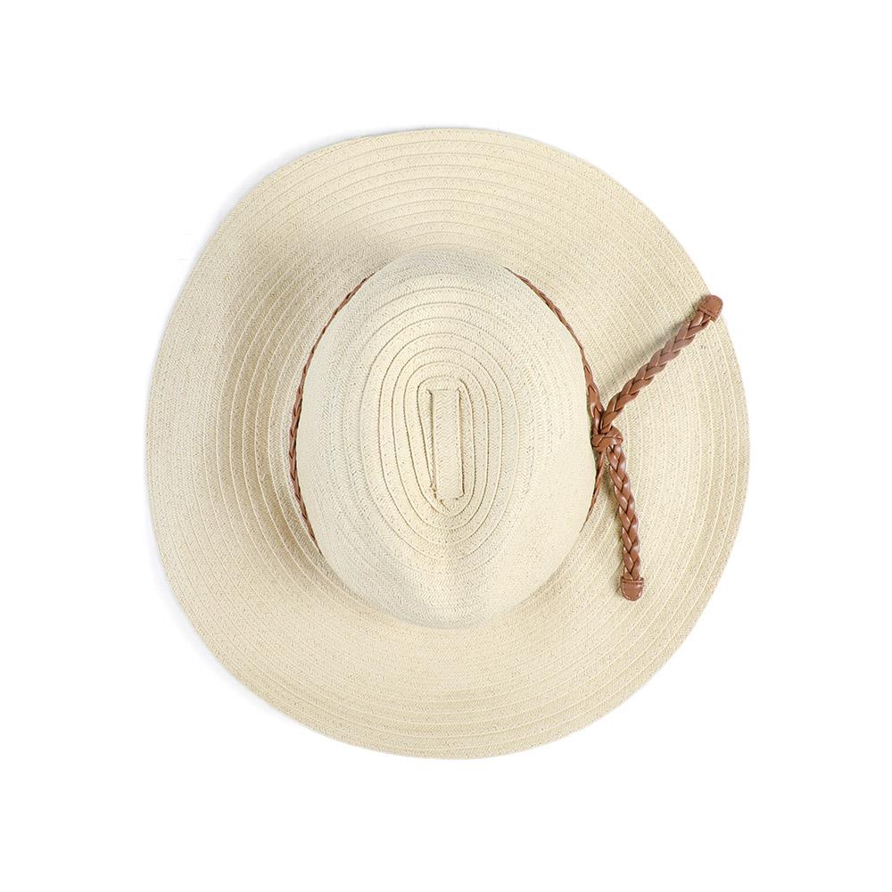 Wide Brim Sun Hat with Braided Band - QIA43000 / 329 301 - Natural - Image 3