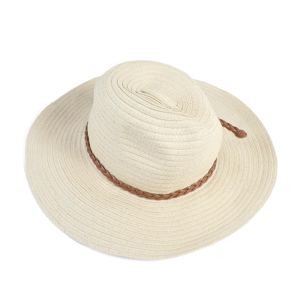 Wide Brim Sun Hat with Braided Band - QIA43000 / 329 301 - Natural - Image 4