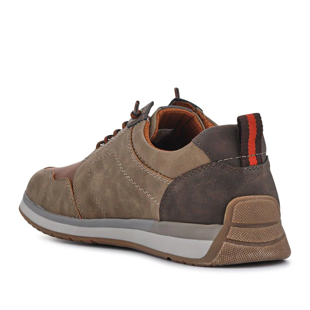 Wide Bungee-Laced Slip-On Shoes - GANG41009 / 327 570 - Brown - Image 4