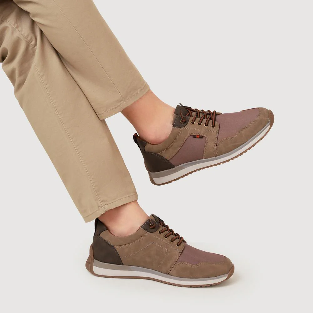 Wide Bungee-Laced Slip-On Shoes - GANG41009 / 327 570 - Brown - Image 6