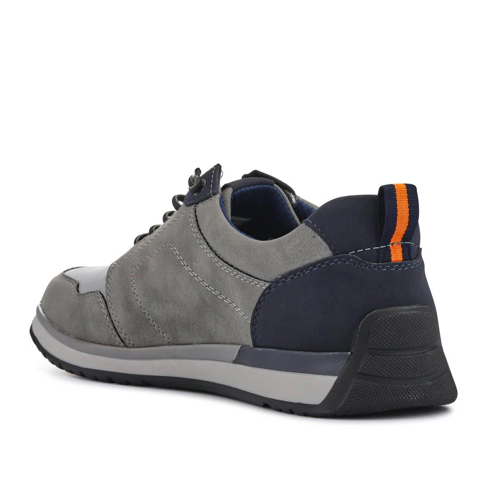 Wide Bungee-Laced Slip-On Shoes - GANG41009 / 327 570 - Grey - Image 3