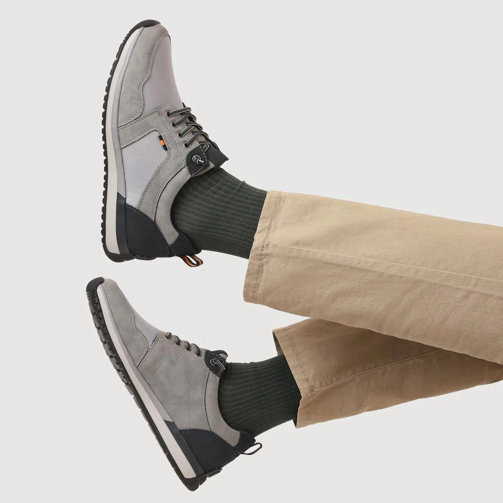 Wide Bungee-Laced Slip-On Shoes - GANG41009 / 327 570 - Grey - Image 5