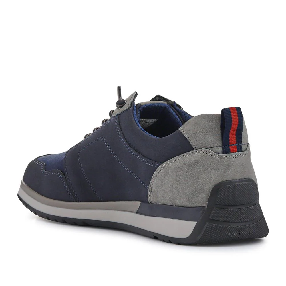Wide Bungee-Laced Slip-On Shoes - GANG41009 / 327 570 - Navy - Image 4