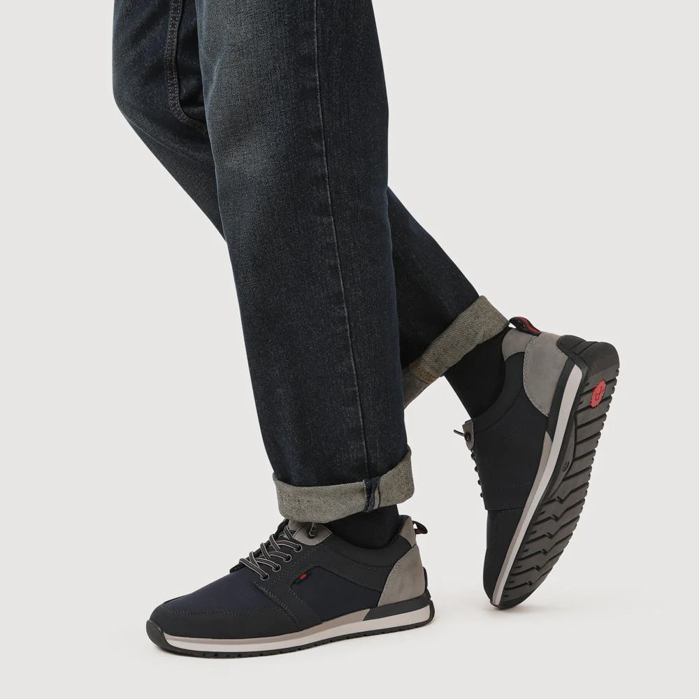 Wide Bungee-Laced Slip-On Shoes - GANG41009 / 327 570 - Navy - Image 6