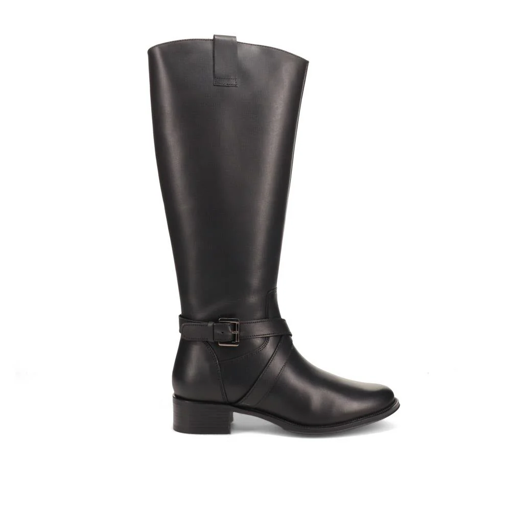 Wide-Calf-Fitting Long Boots - MAVER40001 / 326 624 - Black - Image 2