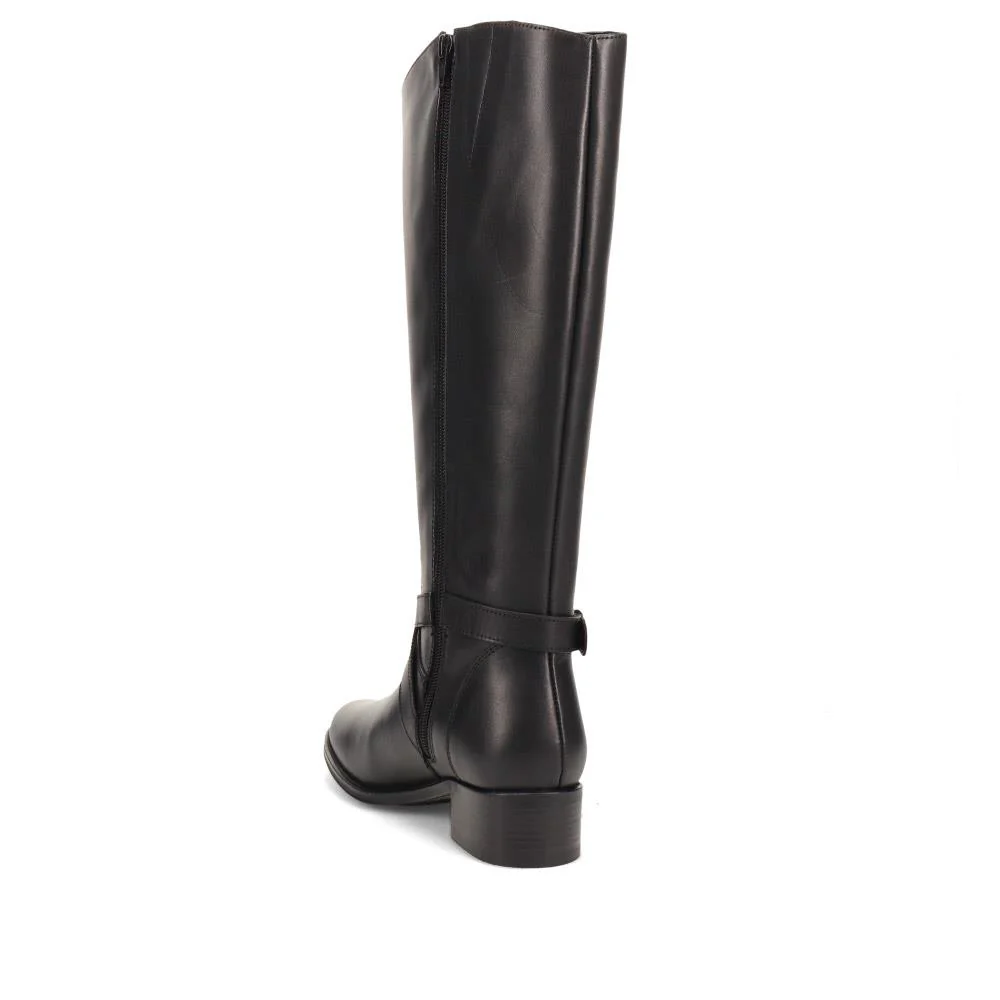 Wide-Calf-Fitting Long Boots - MAVER40001 / 326 624 - Black - Image 3