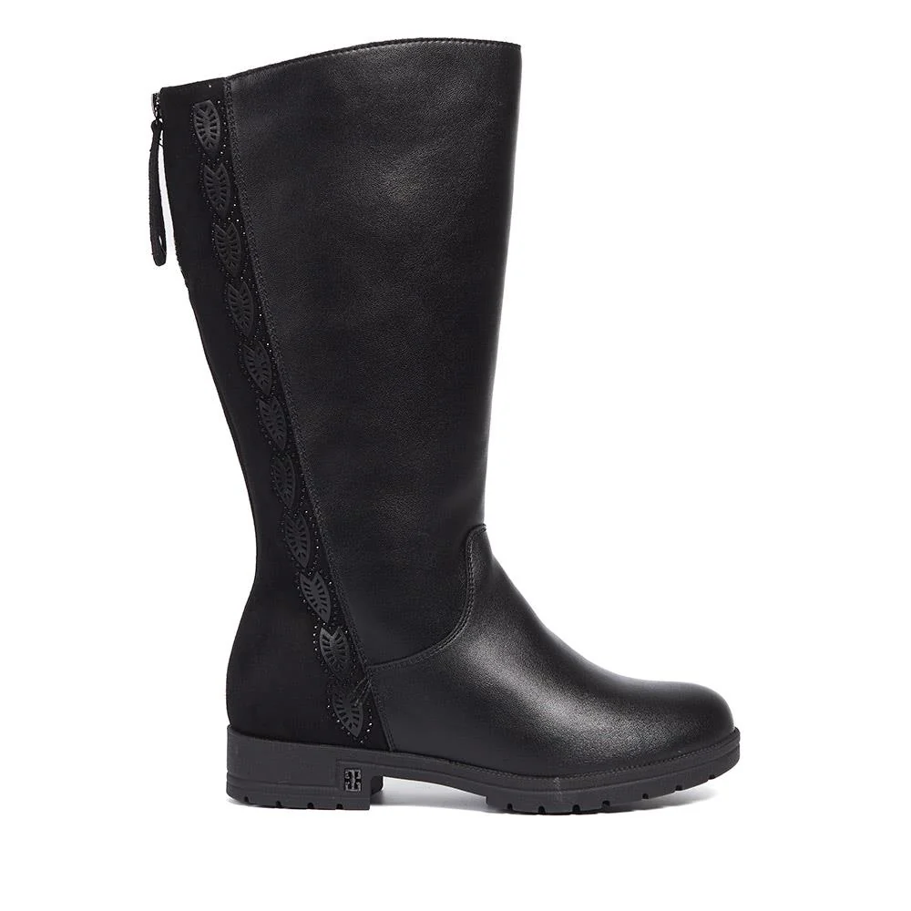 Wide Calf Long Boots - WLIG40005 / 325 963 - Black - Image 2