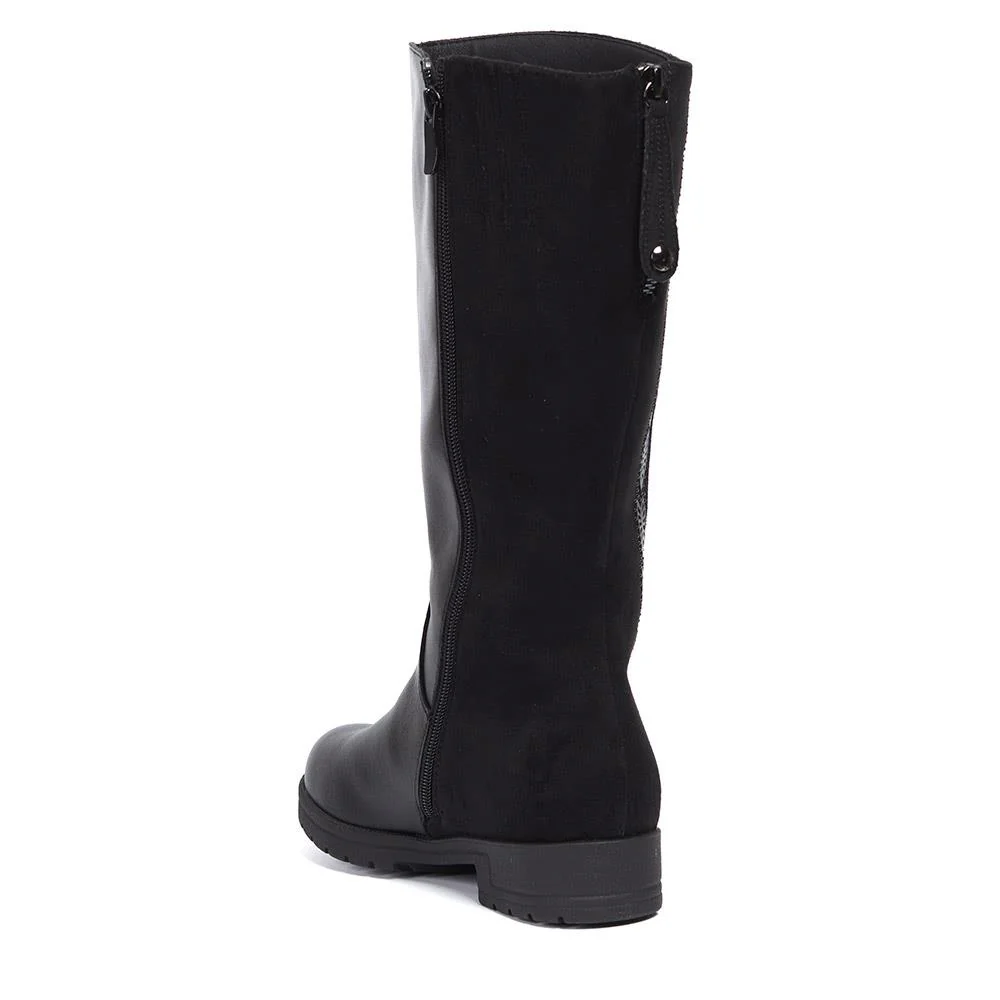 Wide Calf Long Boots - WLIG40005 / 325 963 - Black - Image 3