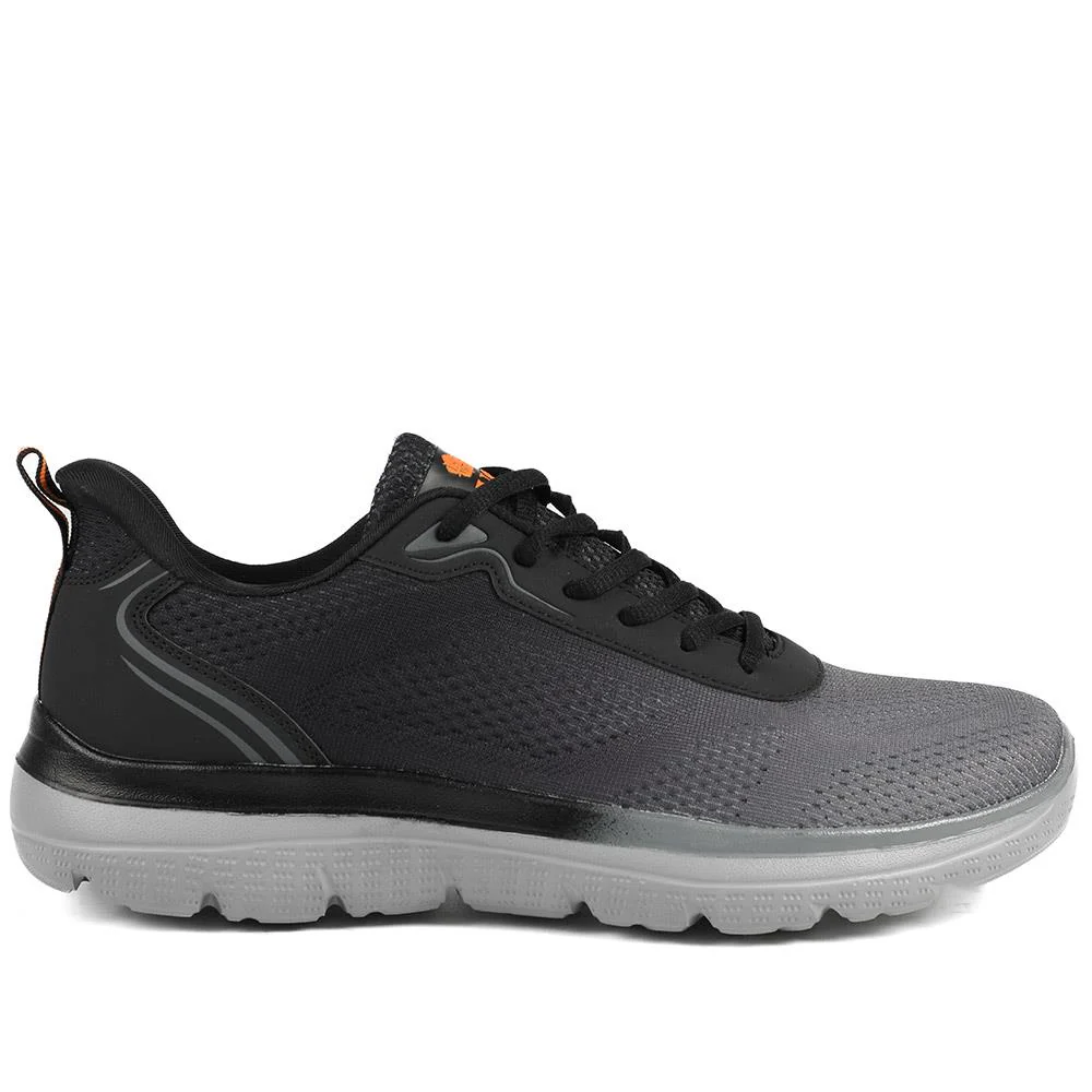 Wide Fit Active Trainers with Memory Foam Insole - BOJIE43021 / 329 152 - Black - Image 3