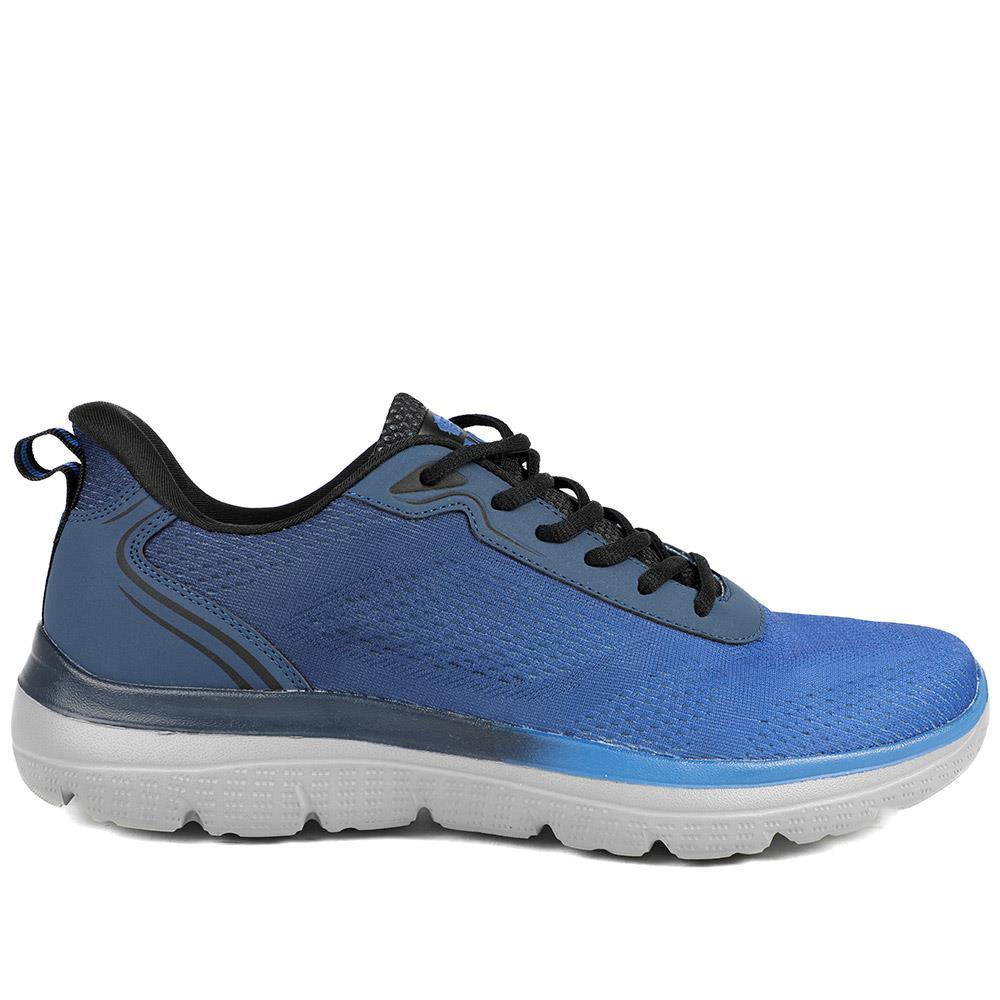 Wide Fit Active Trainers with Memory Foam Insole - BOJIE43021 / 329 152 - Navy - Image 3
