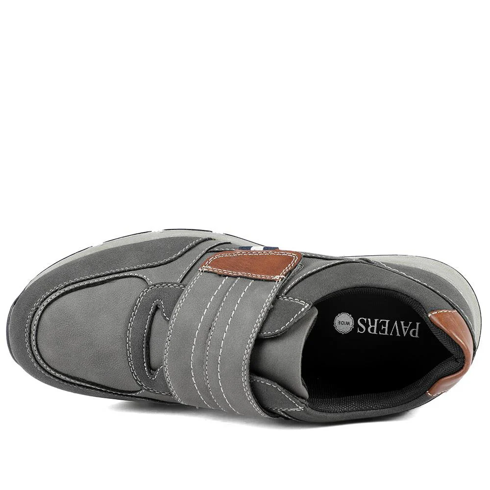 Wide Fit Adjustable Fasten Casual Shoes - WBINS42064 / 327 871 - Grey - Image 5