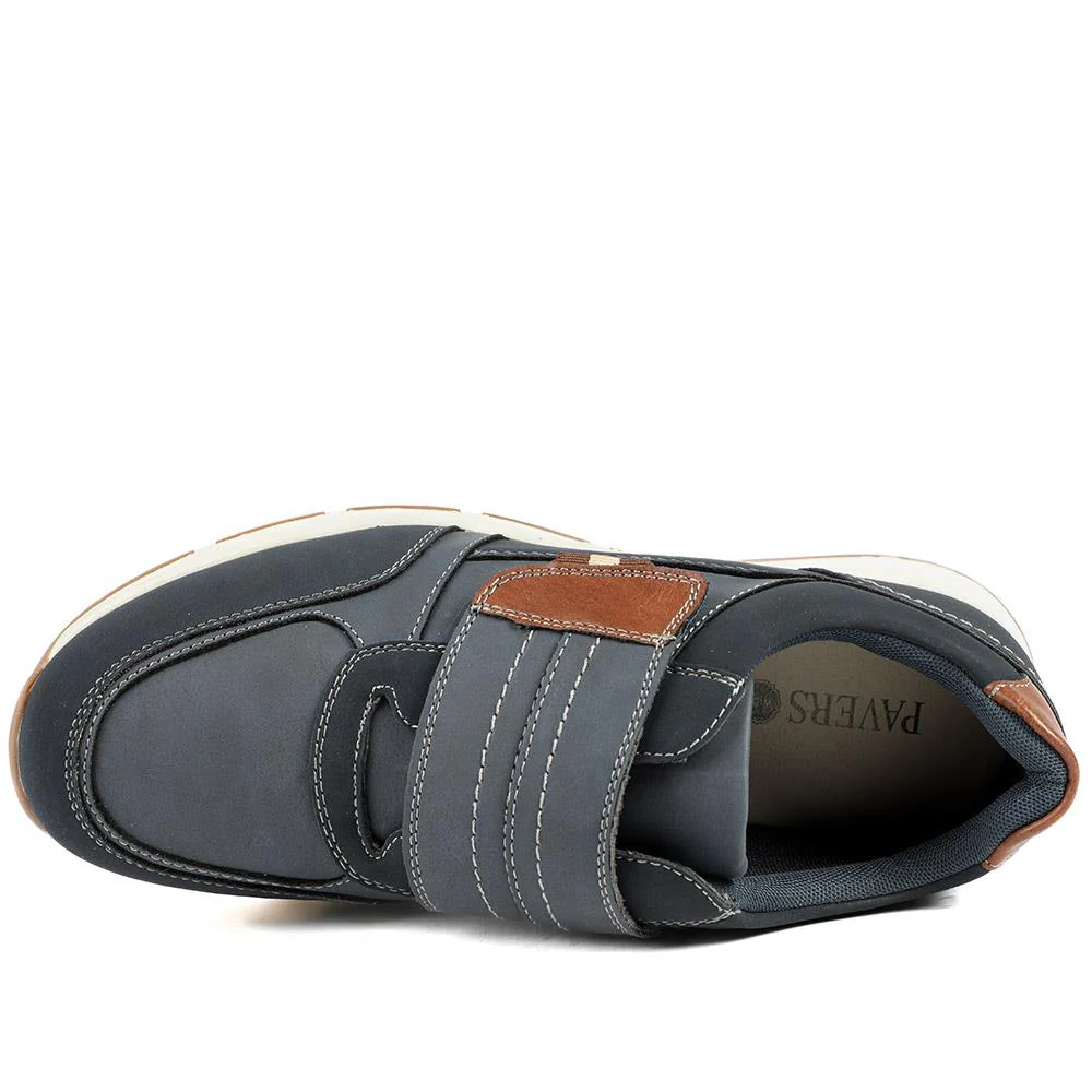 Wide Fit Adjustable Fasten Casual Shoes - WBINS42064 / 327 871 - Navy - Image 5