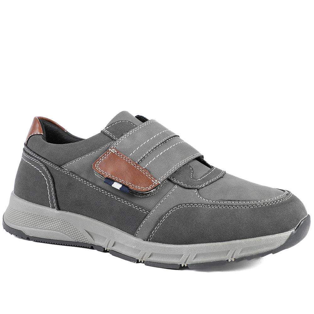 Wide Fit Adjustable Fasten Casual Shoes - WBINS42064 / 327 871 - Grey