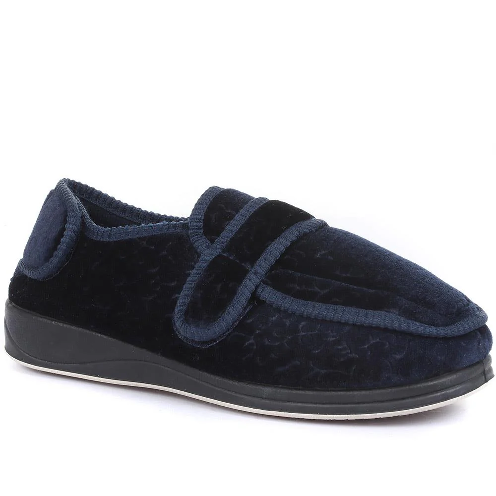 Wide Fit Adjustable Fasten Full Slipper - QING30007 / 316 306 - Image 2