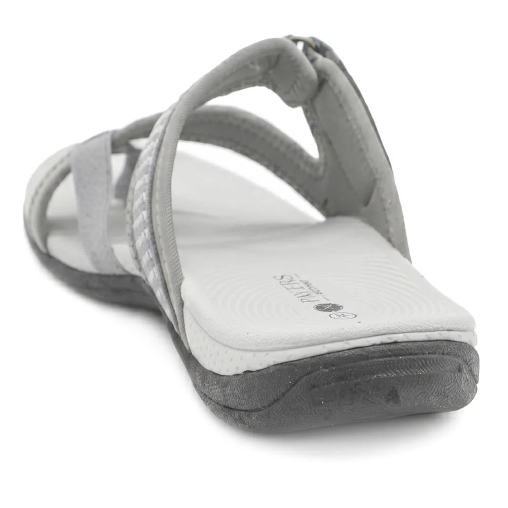 Wide Fit Adjustable Fasten Sandals - BOJIE43022 / 329 322 - Light Grey - Image 3