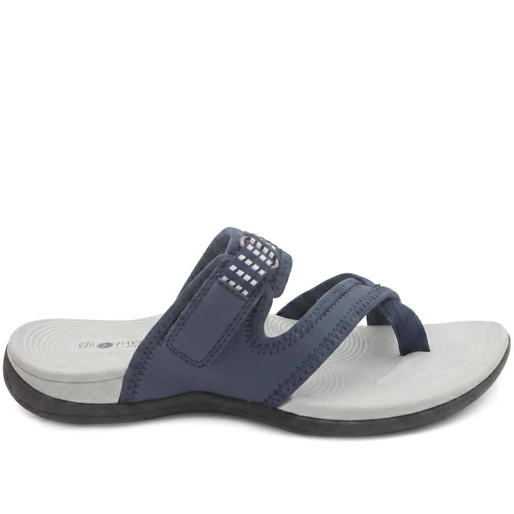 Wide Fit Adjustable Fasten Sandals - BOJIE43022 / 329 322 - Navy - Image 2