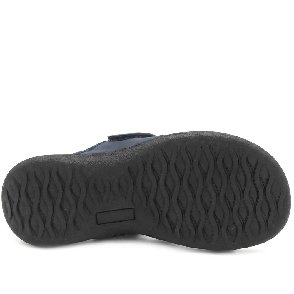 Wide Fit Adjustable Fasten Sandals - BOJIE43022 / 329 322 - Navy - Image 5