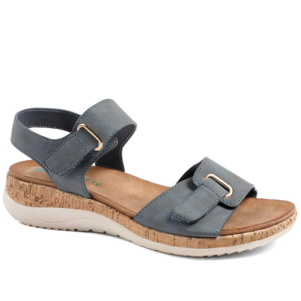 Wide Fit Adjustable Fastening Cushioned Sandals - BAIZH43042 / 329 246