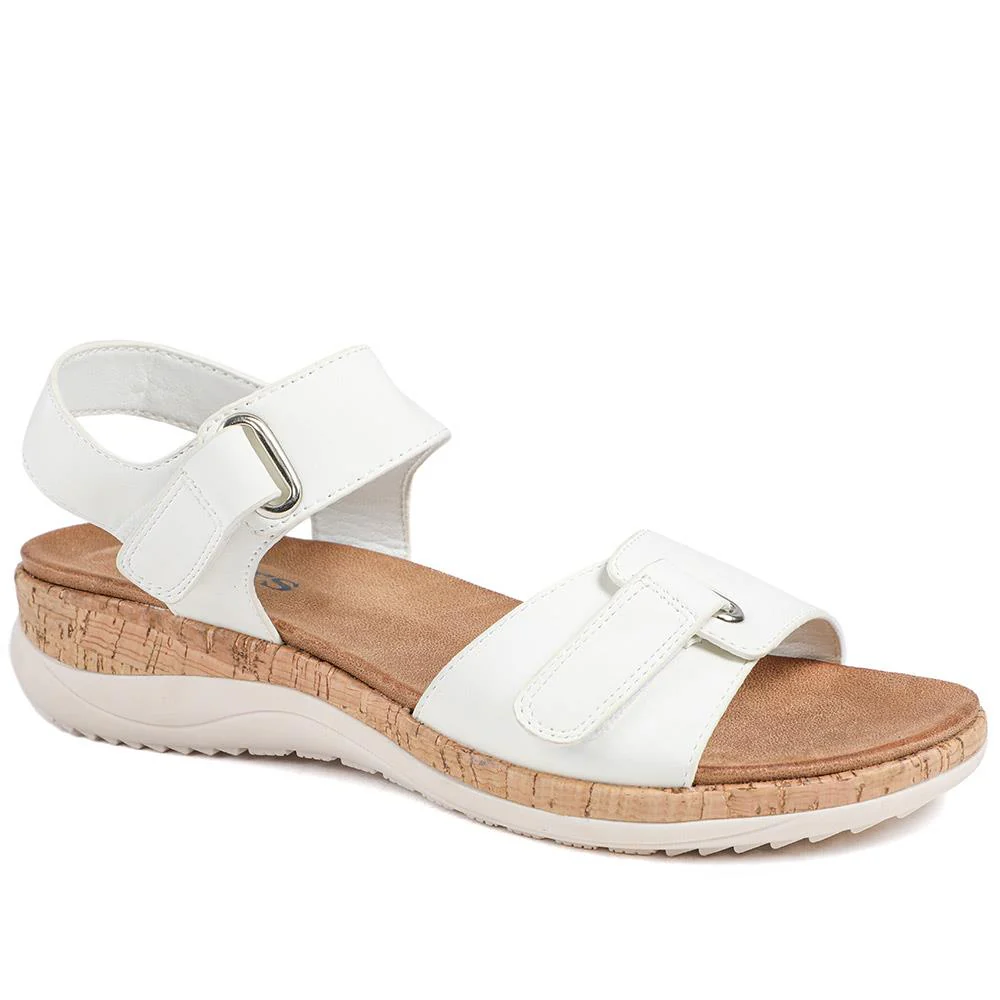 Wide Fit Adjustable Fastening Cushioned Sandals - BAIZH43042 / 329 246 - Image 2