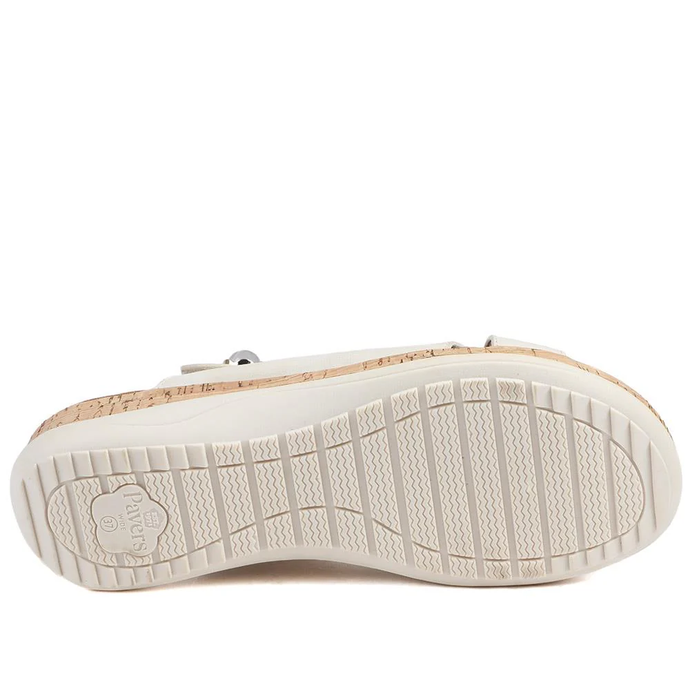 Wide Fit Adjustable Fit Cushioned Sandals - BAIZH43041 / 329 247 - Beige - Image 6