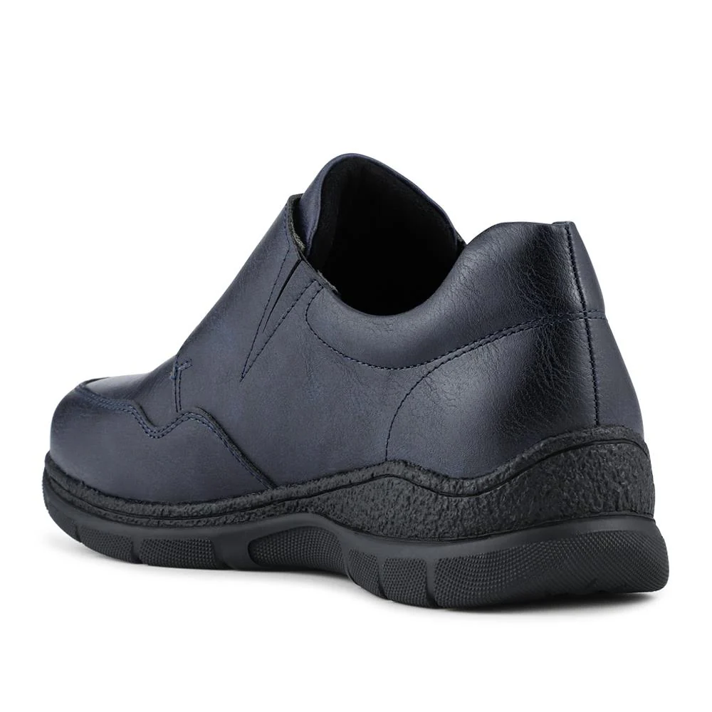 Wide Fit Adjustable Fitting Monk Shoes - WOIL42047 / 328 332 - Navy - Image 3