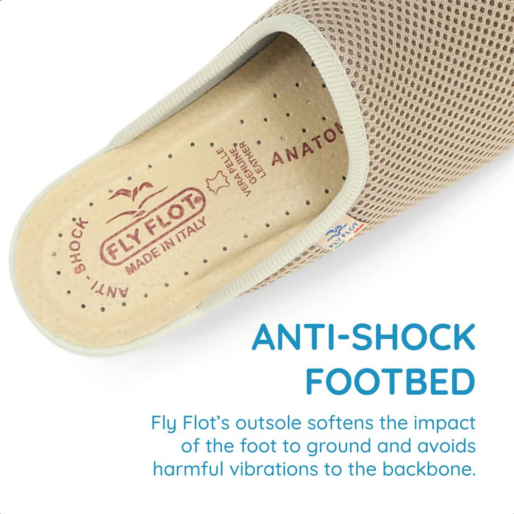FlyFlot Wide Fit Anatomic Clogs - FLY25030 / 309 914 - Beige - Image 5
