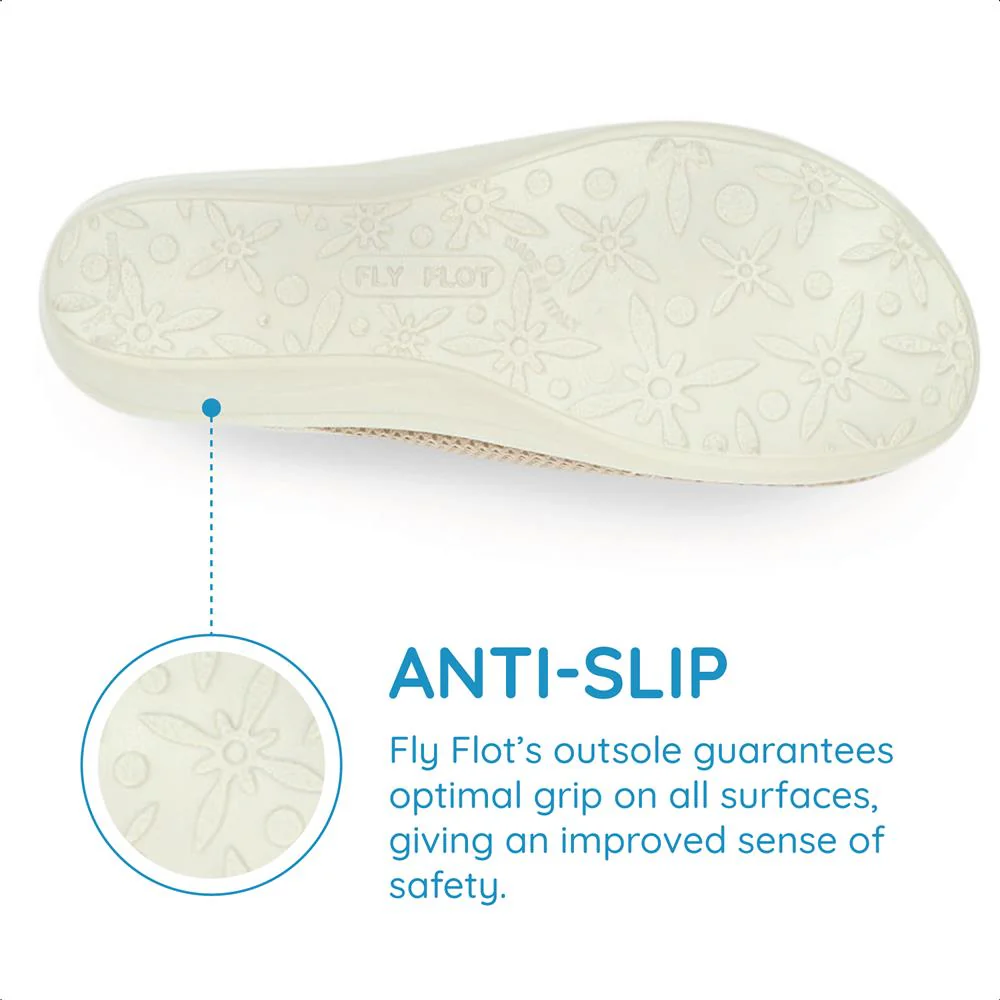 FlyFlot Wide Fit Anatomic Clogs - FLY25030 / 309 914 - Beige - Image 7