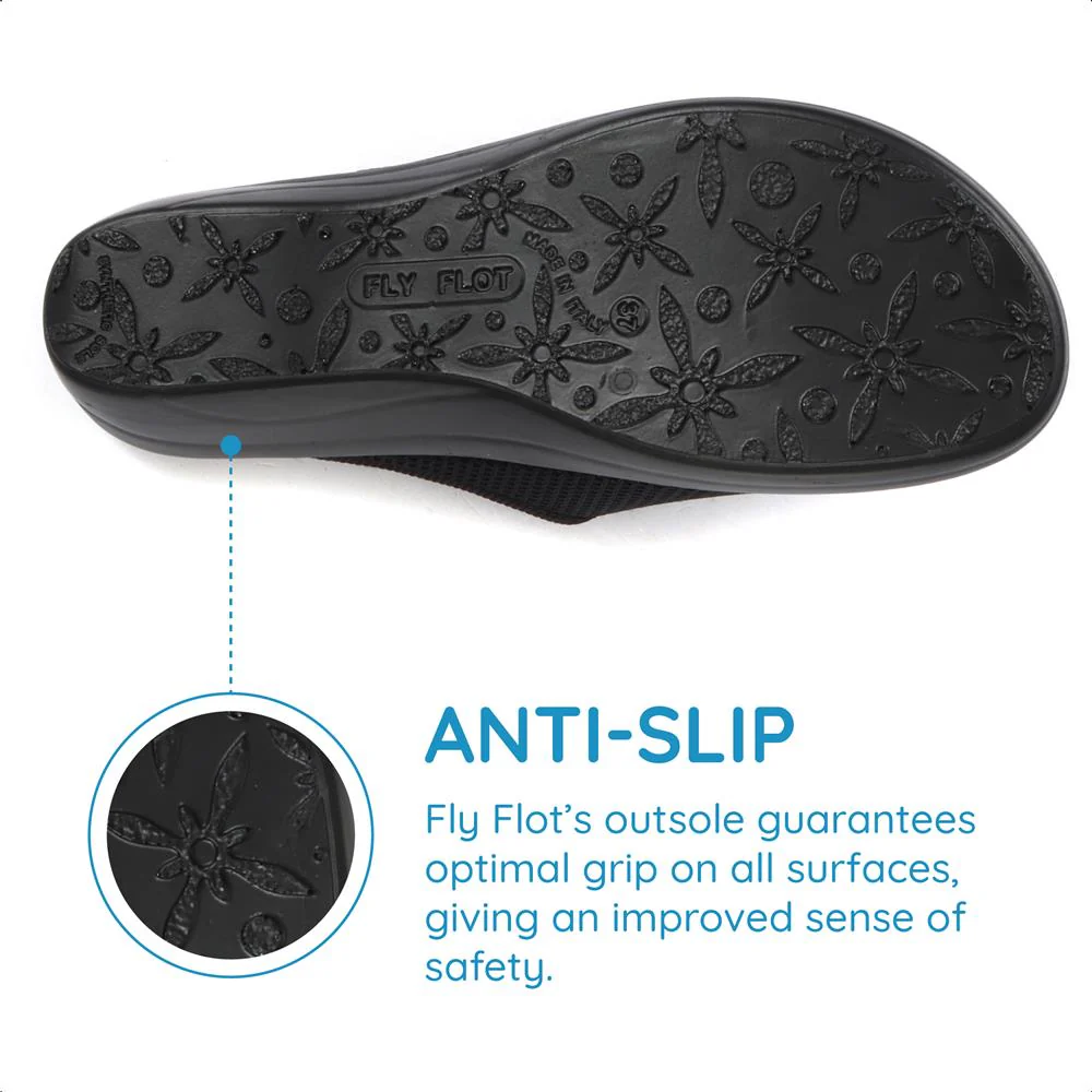 FlyFlot Wide Fit Anatomic Clogs - FLY25030 / 309 914 - Black - Image 7