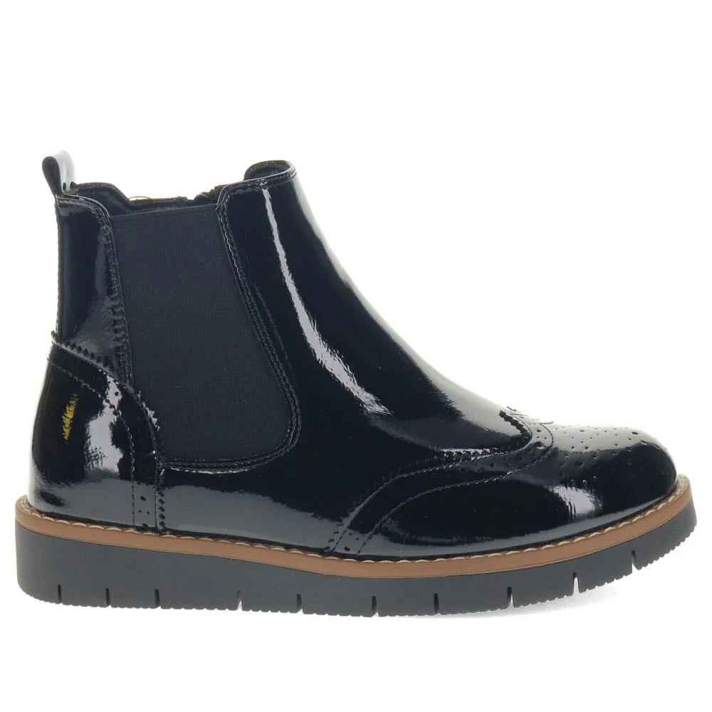 Wide Fit Ankle Boots  - WBINS40231 / 326 348 - Black Patent - Image 2