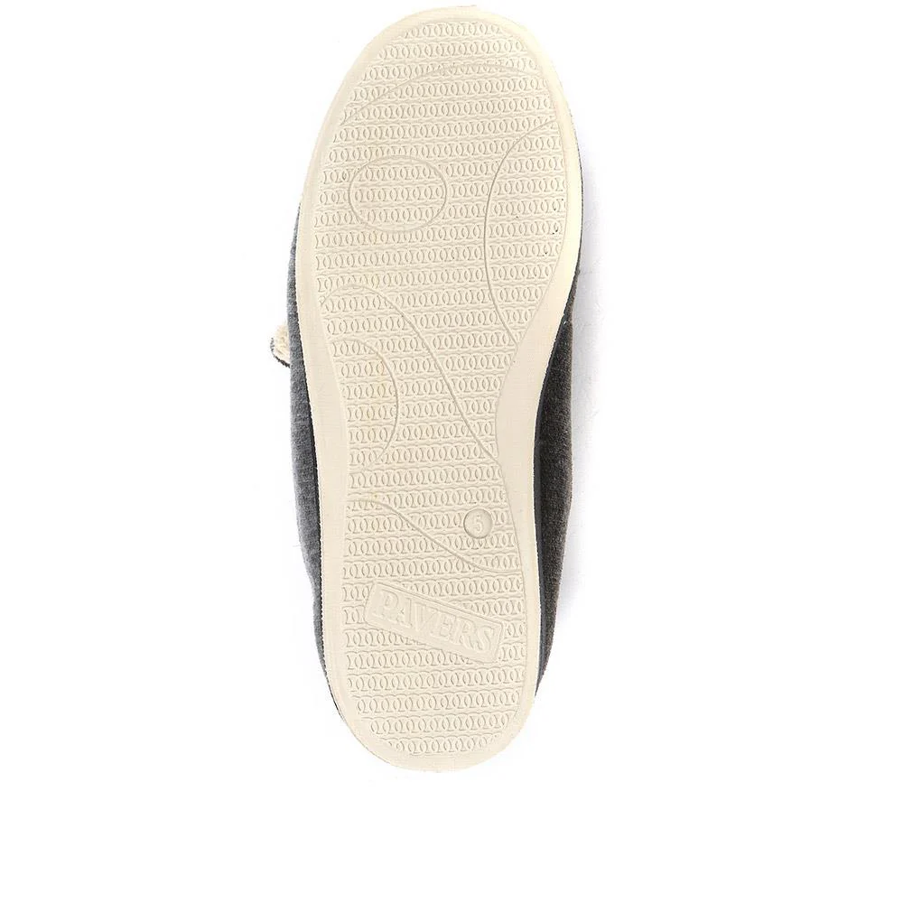 Wide Fit Warm Antibacterial Slippers - QING32015 / 319 076 - Grey - Image 5