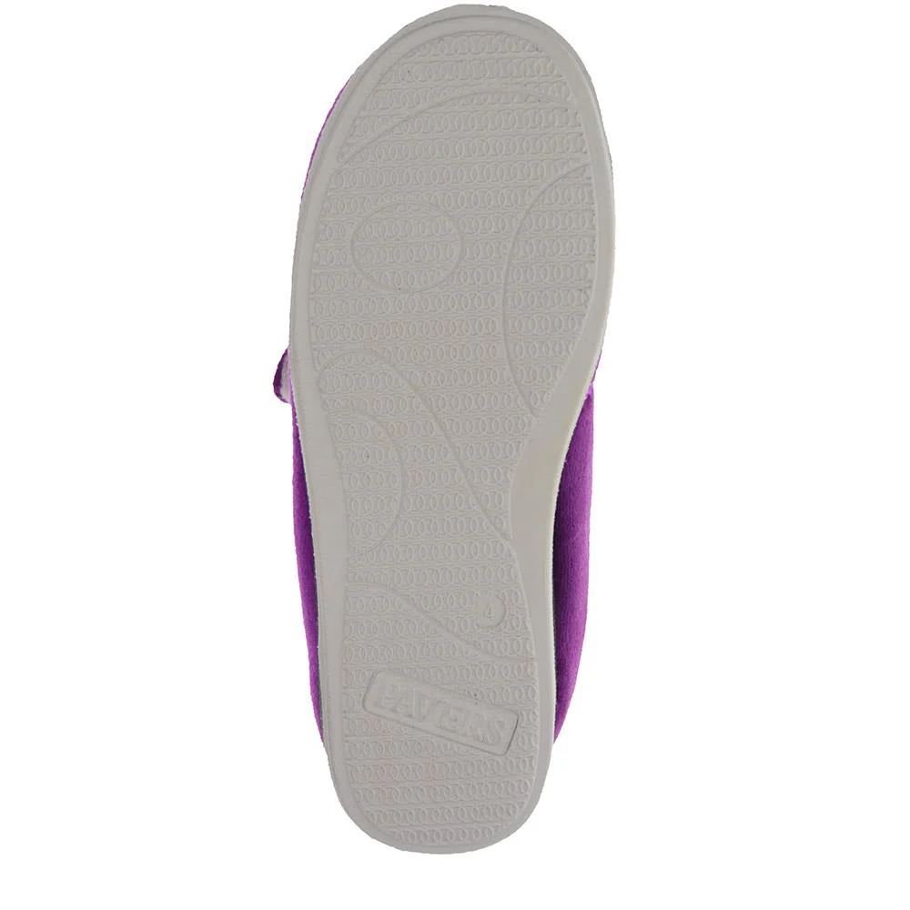 Wide Fit Warm Antibacterial Slippers - QING32015 / 319 076 - Purple - Image 4